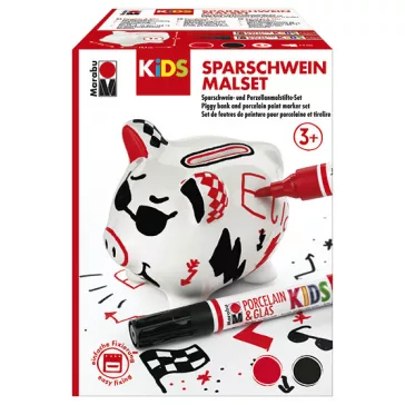   Marabu KiDS Porcelain & Glas filctoll szett - 2 db filc + malacpersely