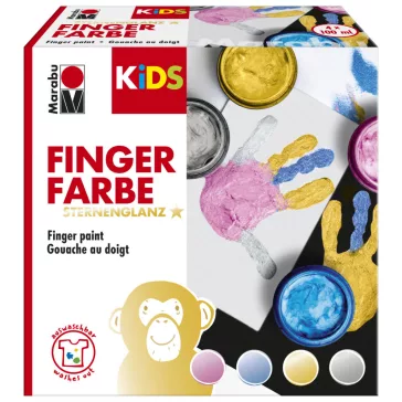   Marabu KiDS ujjfesték szett - "Csillagfény", 4 x 100 ml