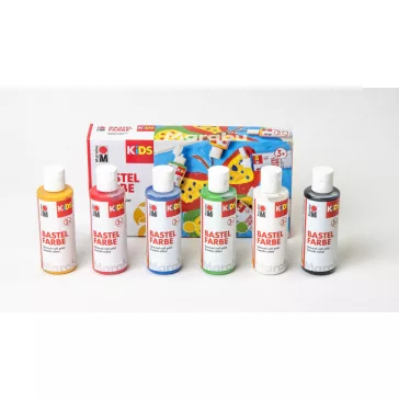 Marabu KiDS univerzális gyerekfesték szett - 6 x 80 ml