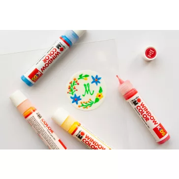   Marabu KiDS Window Color üvegmatrica festék válogatás - "Kedvenc Színek", 10 x 25 ml