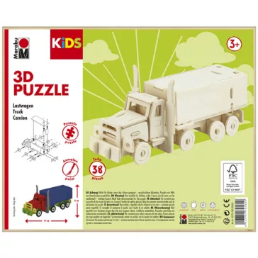 Marabu KiDS 3D Puzzle fából - teherautó