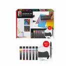 Marabu Acryl Color akrilfesték szett simítóval - 6x25 ml erős színek