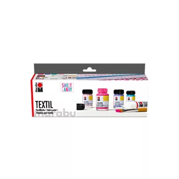  Marabu Textil textilfesték szett - "Sweet Candy", 4 x 15 ml