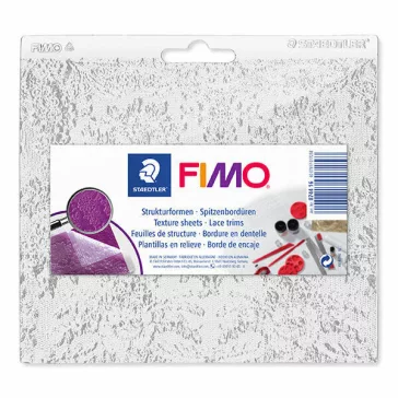   FIMO felületmintázó lap gyurmához - 15,5 cm x 16,5 cm, csipke