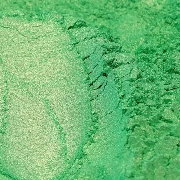   Gyöngyház hatású mica pigment por - aranybambusz zöld, 3g