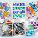 Let's Resin epoxi öntőgyanta készlet - 2,4 l, munkaeszközökkel, pigmentekkel