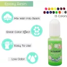 Let's Resin folyékony pigment - fluo zöld, 10 ml