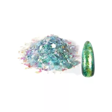   Let's Resin kaméleon effekt pehely - lime-kék, Luxury Edition