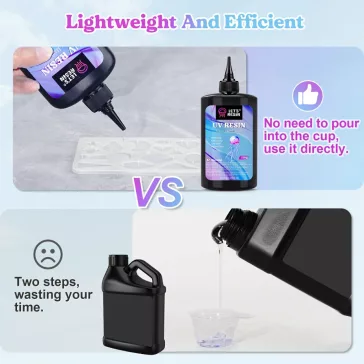   Let's Resin UV-gyanta - kemény típus, 200 g, UV lámpával és kiegészítőkkel