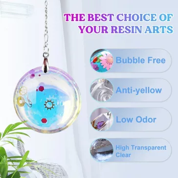   Let's Resin UV-gyanta - kemény típus, 200 g, UV lámpával és kiegészítőkkel