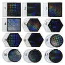 Szilikon öntőforma - hologramos alátét, hatszög 2.