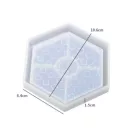 Szilikon öntőforma - hologramos alátét, hatszög 2.
