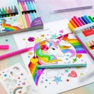 FABER-CASTELL Unikornis filctoll készlet, 1 mm - 10 + 3 db csillámos